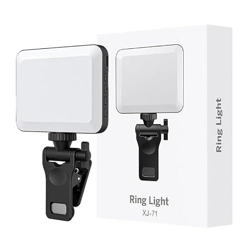 XINBAOHONG Rechargeable Selfie Light, Clip Fill Light for Phone Laptop Tablet Portable Light for Video Conference Live Streaming Zoom Call Makeup Picture (Black) thumbnail 8