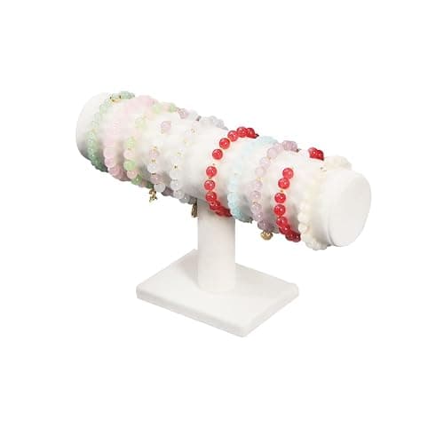 Coward Armbandhalter mit T-Stange, Schmuck-Display, Haargummi, Uhrenständer für Zuhause, Organisation oder Laden, Show, Verkauf, Beige thumbnail 4