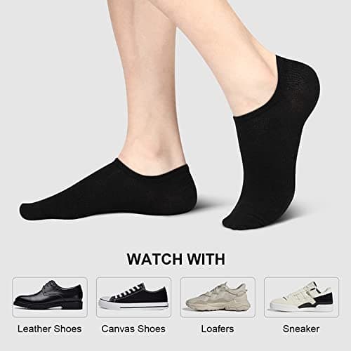 wernies No Show Socks Men, Low Cut Ankle Short Casual Cotton Socks with Non Slip Grips 6-10/11-13 thumbnail 2