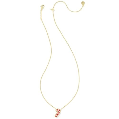 Kendra Scott Candy Cane Pendant Necklace, 14k Gold Plated Brass, Fashion Jewelry for Women thumbnail 2