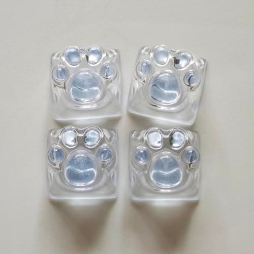 Elacgap Cat Claw Keycap Cute Drip Glue Backlight Keycaps DIY ESC Arrow Key Keycap Replacement for Cherry MX Gaming Mechanical Keyboard (4Keys Blue Transparent) thumbnail 6