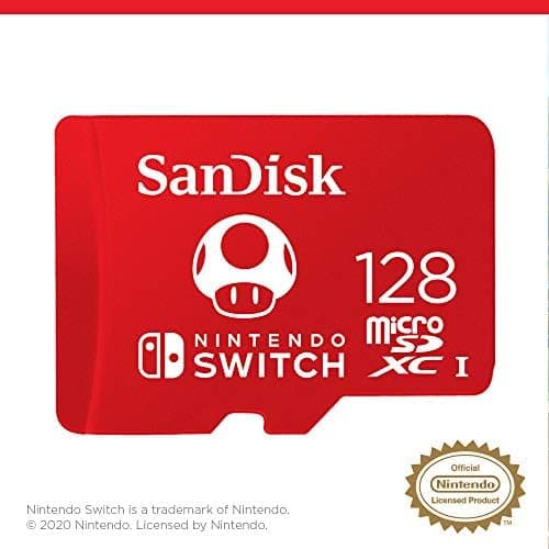SanDisk 128GB microSDXC card for Nintendo Switch consoles, Nintendo Licensed Product, up to 100 MB/s, more place for games, UHS-I, Class 10, U3, Super Mario Super Mushroom - 128GB - Super Mario Super Mushroom thumbnail 2