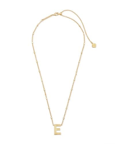Kendra Scott Letters A-Z Pendant Necklace for Women, Fashion Jewelry, 14k Gold-Plated Brass thumbnail 2