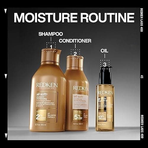 Redken All Soft Shampoo and Conditioner Set, For Dry/Brittle Hair, Hair Detangler, Provides Intense Softness and Shine, Enriched With Argan Oil thumbnail 7