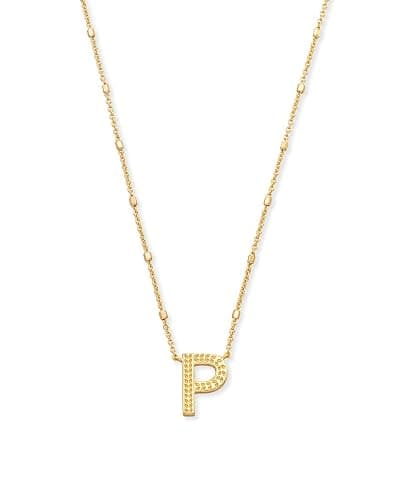 Kendra Scott Letters A-Z Pendant Necklace for Women, Fashion Jewelry, 14k Gold-Plated Brass - Image 1