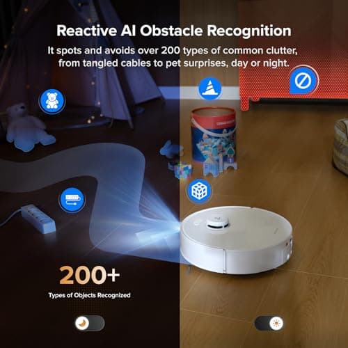 roborock Qrevo Curv 2 Flow Robot Vacuum and Mop, SpiraFlow Real-Time Self-Cleaning Roller Mop, 20,000 Pa, Dual Zero-Tangle System, AI Obstacle Avoidance, Heat-Washes & Dries Mop, Carpet Protection thumbnail 5