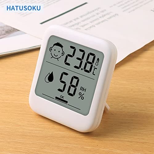 HATUSOKU Digital Thermometer and Hygrometer with Comfort Face Display, Hygrometer, Stand, Magnet, Hanging, Simple, Infectious Disease Prevention, Heat Stroke Prevention (Simple, No Clock) thumbnail 9