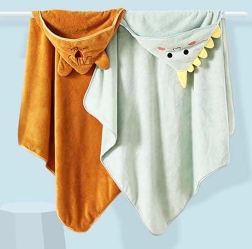 Gucilulu Hooded Baby Towel - Premium Soft Bath Towel for Baby, Newborn,Infant - Ultra Absorbent,Natural Baby Stuff Towel, Soft Coral Velvet Coral Fleece Bath Towel for Boys and Girls (Happy Dinosaur) thumbnail 5
