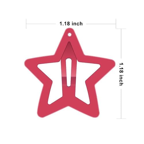 KUBOM 100 Pcs Star Hair Clips Non-slip Toddlers Colorful Cute Mixed Color Metal Hair Barrettes Hair Accessories for Women Girls thumbnail 2