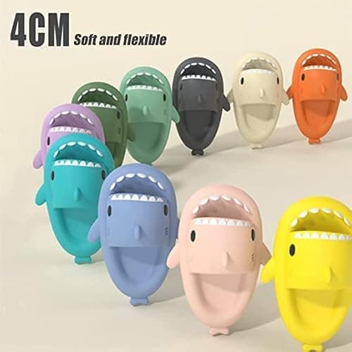 rosyclo Shark Cloud Slippers, Shark Cute Slides for Women Man,Summer Slipper Sandals for Boys Girls Spa Platform Shoes Non-Slip Beach Open Toe Beach Sandals Shower Couple Shoes thumbnail 5