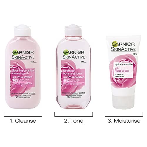 Garnier Natural Rose Water Toner Sensitive Skin 200ml (Packaging May Vary) thumbnail 3