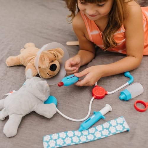 Melissa & Doug Examine and Treat Pet Vet Play Set, 24-Piece Animal Doctor Playset with Dog & Cat Plushies, Pet Doctor Kit & Accessories, Preschool Toys for Girls & Boys Ages 3+ thumbnail 7