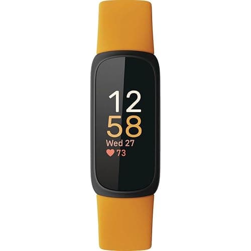 Fitbit Inspire 3 Health &-Fitness-Tracker with Stress Management, Workout Intensity, Sleep Tracking, 24/7 Heart Rate and more, Morning Glow/Black, One Size (S & L Bands Included) thumbnail 2
