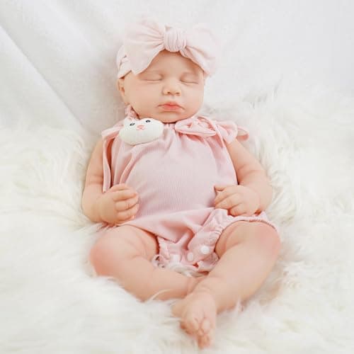 KUICEO Reborn Baby Dolls that Lifelike -18.5 inch Full Body Silicone Sleeping Baby Girl Handmade Face Realistic Body Details for Children Gift thumbnail 2