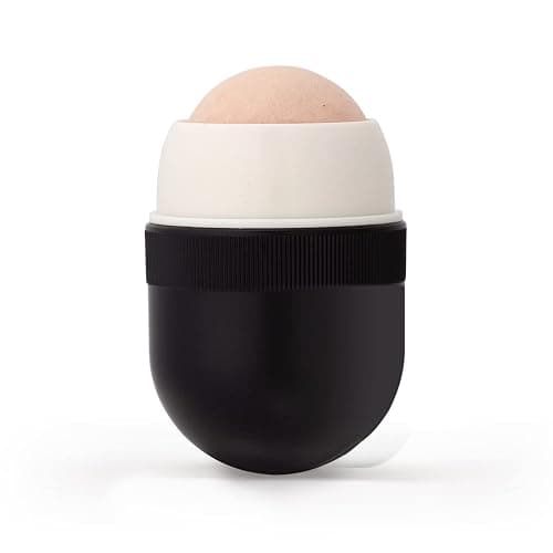 Korean Beauty Oil-Absorbing Volcanic Face Roller, Portable and Reusable Skincare Tool for Oily Skin, Shine Control, Oil Absorber tool for Face (Black) - Image 1