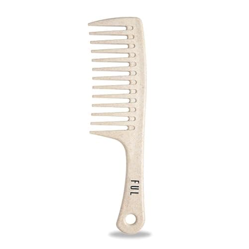 FUL: Curly Hair Products: Wide Tooth Comb for Afro, Curly, and Wavy Hair - Ideal Shower Comb for Detangling and Styling. Combs for women and also suitable as a mens comb - Image 1