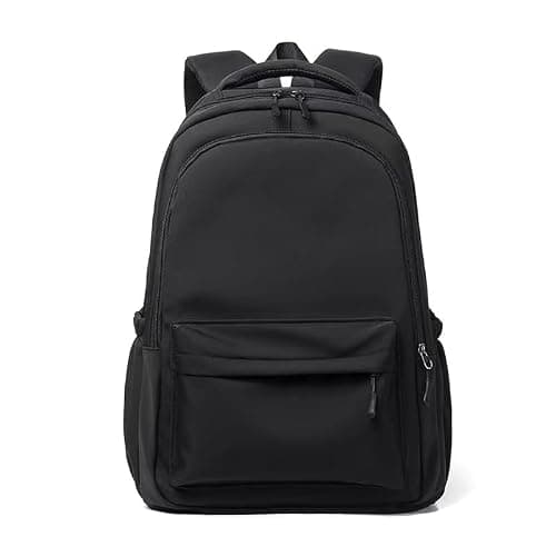 School Bags for Girls, Lightweight Backpack School Bags for Girls Secondary School, Waterproof Rucksack Aesthetic School Backpacks Casual Daypack for Kids, Women, Men, College Travel Work Bag - Black - Image 1