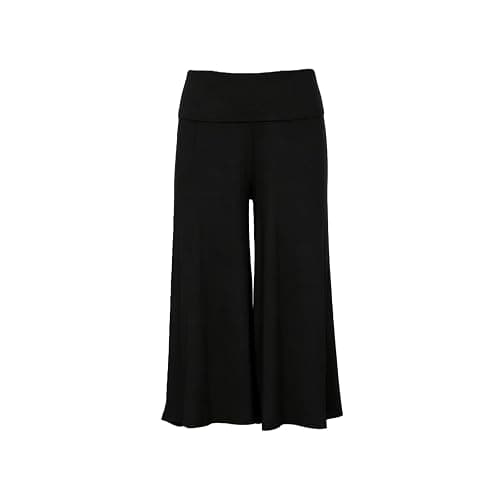 Qmlyev Fold Over Capri Pants for Women Low Rise Wide Leg Yoga Capris Summer Cute Going Out Flowy Gaucho Pants Streetwear thumbnail 7