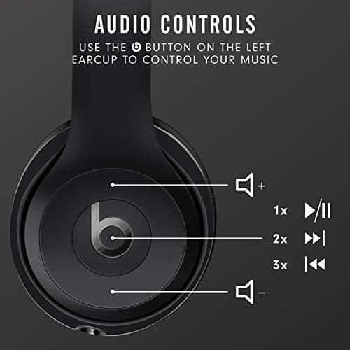 Beats Solo3 Wireless On-Ear Headphones - Apple W1 Headphone Chip, Class 1 Bluetooth, 40 Hours of Listening Time, Built-in Microphone - Black thumbnail 4