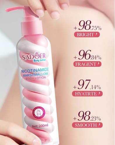 VKAMOSO Nicotinamide Marshmallow Body Lotion, 200ml, Pink thumbnail 2