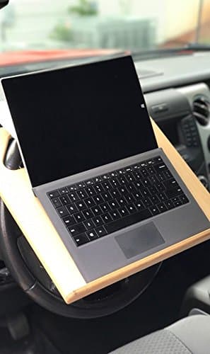 The Executive steering wheel desk measures 17” 3/4” × 13 7/8” provides a stable surface for most laptops, tablets, phones, and paperwork. thumbnail 8