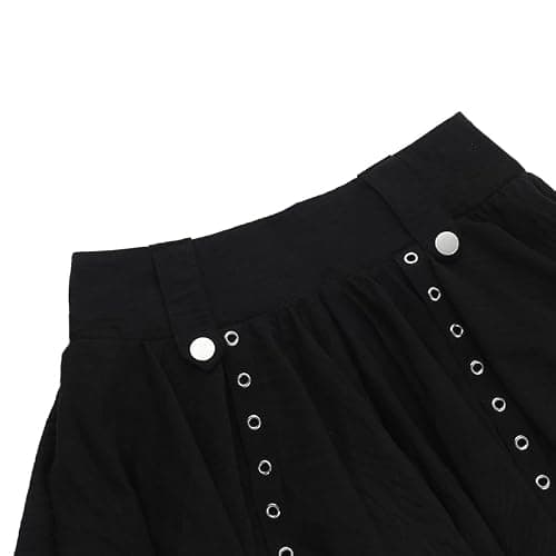 Sunidol Women's Y2K Gothic Punk Skirt High Waist Plaid Pleated Skorts Ruffles Fairy Grunge A-Line Skater Skirts thumbnail 4