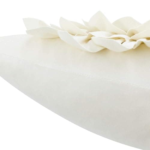OiseauVoler Decorative Throw Pillow Covers Cream White Floral 18 x 18 Inch | Vintage Pillowcases for Bed Couch Living Room Boho Farmhouse with Zipper Neutral Colors Washable Dog Hair Resistant Unique thumbnail 7