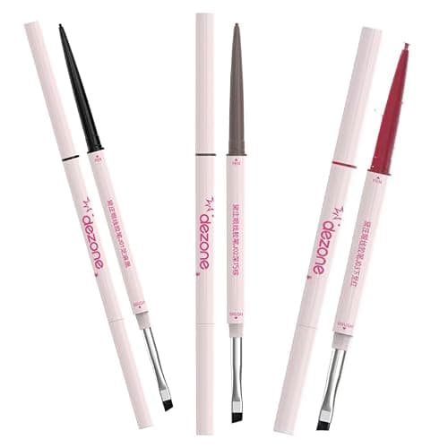 DE ZONE Ultra Slim Flat-Tip Eyeline Pencil - Smudge-Proof, Waterproof Gel Eyeliner for Defined Lines, with Built-in Angled Brush (Multiple Colors) (J02) thumbnail 7