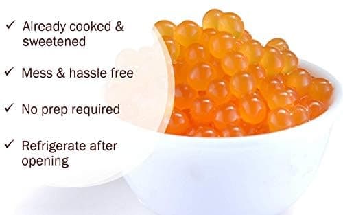 BREXONIC Boba Pearls, Peach Popping Bursting Boba, Tapioca Pearls For Bubble Tea (Peach, 1 LB 1 Pack) thumbnail 5