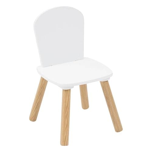 Atmosphera - Ensemble de Table et Chaises Enfant Alex - 3 Pièces (1 Table + 2 Chaises) - Plateau Résistant à l'eau - Mobilier de Chambre, Salle de Jeux - Fille et Garçon - Bois, Bords Arrondis, Blanc thumbnail 5