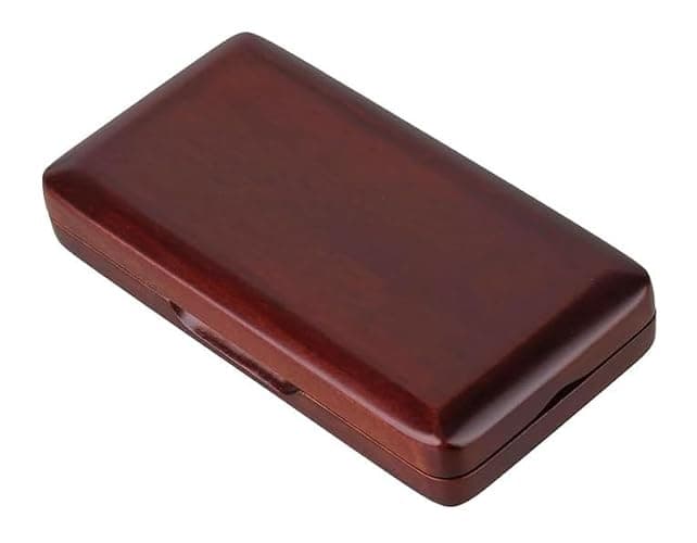 TUOREN Oboe Reed Case Wooden Maroon Oboe Reeds Box Holder for 3pcs Reeds Protector Storage Box - Image 1