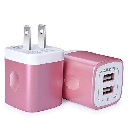 USB Wall Charger, Charger Block, AILKIN 2.1A Multiport Fast Charge Power Brick Cube for iPad, iPhone, iPod, Samsung Galaxy, Motorola, Moto, PS5, Huawei, HTC, LG, Nokia, USB A Charging Box, AC Adapter - Image 1