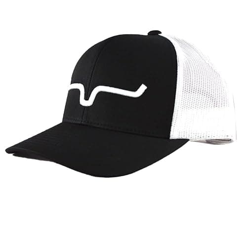Kimes Ranch Unisex Weekly Upgrade 110 3-D Embroidered Horns Adjustable Snapback One-Size Hat - One Size - Black/White thumbnail 7