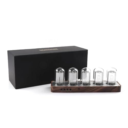 ClocTeck Nixie Tube Clock Walnut Digital Clock, Support Wi-Fi Time SYNC, Alarm & Timer, 12/24H Display, A Retro Gift for Friends (Wood Grain) thumbnail 8