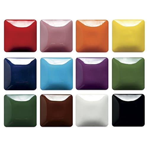 Creative Hobbies Mayco Stroke and Coat Glaze for Ceramics Kit 1 | 12 Assorted 2 oz Jars with How to Paint Pottery Book thumbnail 4