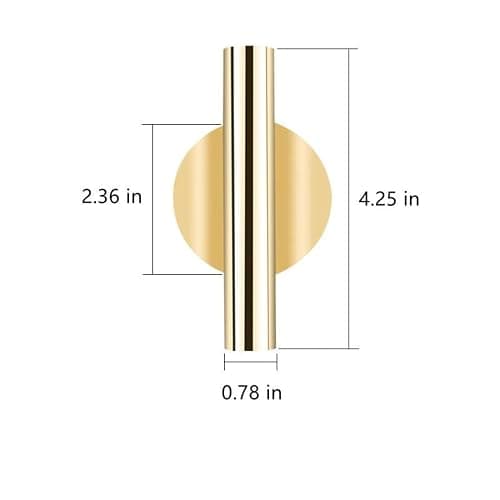 Gold Wall Decor, Plant Wall Vase Metal Tube Decoration Holder Used to Display Dried Flowers, Fake Flowers, Also Suitable for Gravestone Memorial Decoration (1 Pcs Round Gold) thumbnail 3