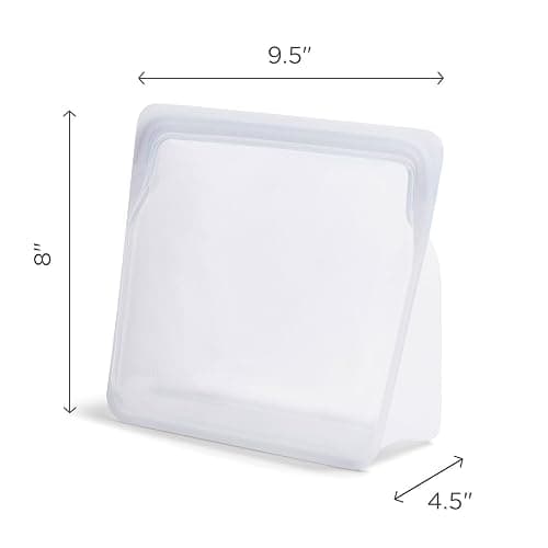 Stasher Premium Silicone Reusable Food Storage Stand-Up Bag Mega, Clear, Microwave, Sous Vide, Dishwasher, Oven and Freezer Safe, BPA Free, Leak-free, Eco-friendly, 104 Oz thumbnail 3