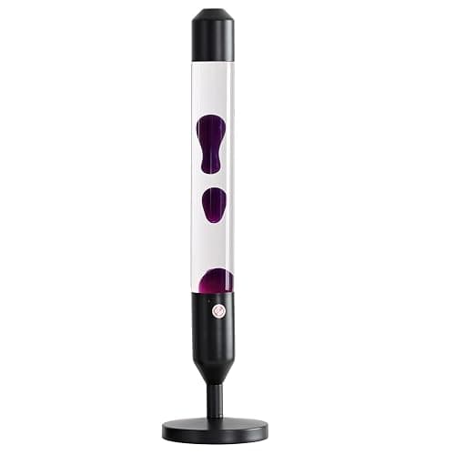 Kyzfy 24.4-Inch Relaxing Liquid Motion Lamps,Magma Lamps, Home Decor Living Room Office Bedroom Lamp (Purple Wax White Water/Black) - Image 1