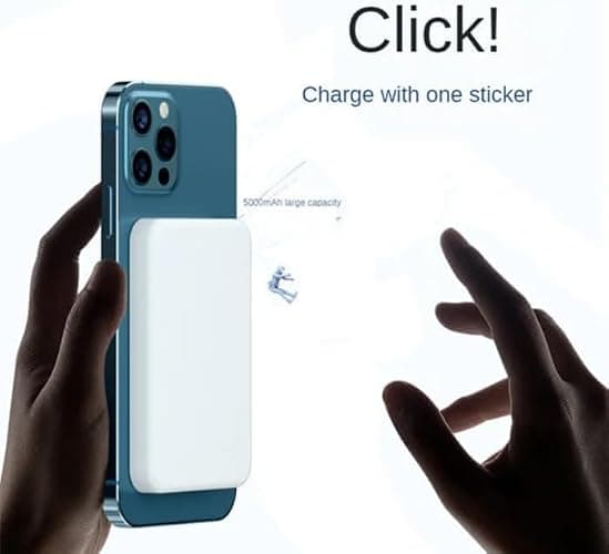 Magnetic Wireless Power Bank 10000mAh 15W for MagSafe Portable Charger for iPhone 15/14/13/12 Series | Fast Charging | Slim Pocket Power Bank thumbnail 7