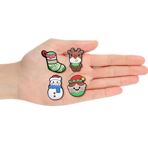 35 PCS Christmas Croc Charms Christmas Shoe Charms for Crocs Clog Bracelets Decoration, Santa Elk Snowman Cute Shoe Charms Shoe Decorations PVC Shoe Accessories Charms for Kids Girls Boys thumbnail 3