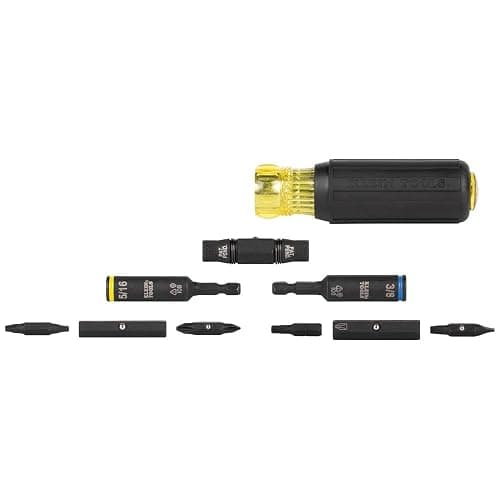 Klein Tools 32500HD KNECT Multi-Bit Screwdriver/Nut Driver, Impact Rated 11-in-1 Tool with Phillips, Slotted, Square and Torx Tips thumbnail 5