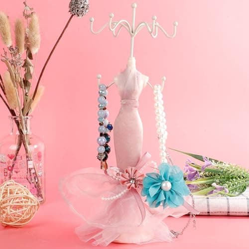 Jewelry Display- Lady Model Dress Stand Holder for Bracelet, Necklace, Earrings, Rings - Ideal for Women Girl Gifts[Small Model] - Image 1
