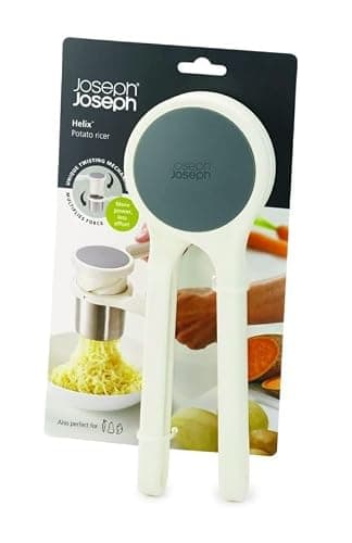 Joseph Joseph Helix Potato Ricer Masher Ergonomic Twist-Action Hand Manual Stainless Steel For Mashed Potato, White, 22 - White - Potato Ricer thumbnail 3