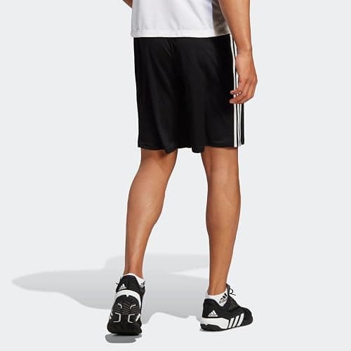 adidas Men's Train Essentials Piqué 3-Stripes Shorts - Large - Black/White thumbnail 3