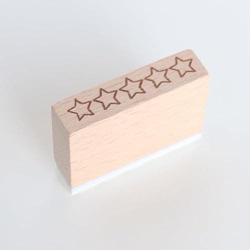 5 Star Rating Rubber Stamp – 5 Star Review Fill-in Stamp for Journals, Planners, Scrapbooking, DIY Crafts, Feedback & Review Notes, Teacher Stamps & Student Feedback, Grading Supplies - Image 1