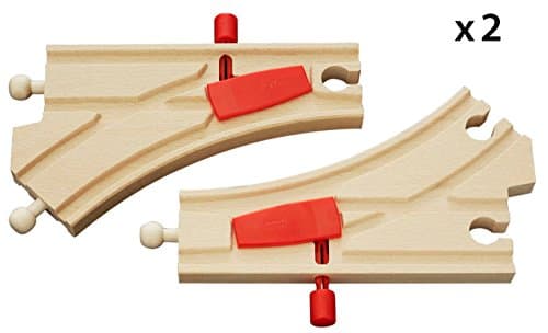 BRIO 33344 Mechanical Switches Wooden Train Track for Kids Age 3 Years Up - Compatible with all BRIO Railway Sets & Accessories, Multicoloured thumbnail 4