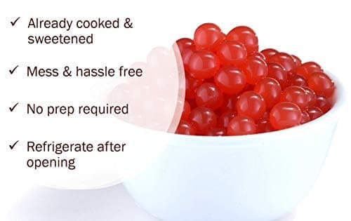 Pomegranate Boba Pearls, Pomegranate Popping Boba Bursting Boba Bubble Tapioca Pearls For Bubble Tea, No Artificial Colors (7 LB Pack of 1) thumbnail 3