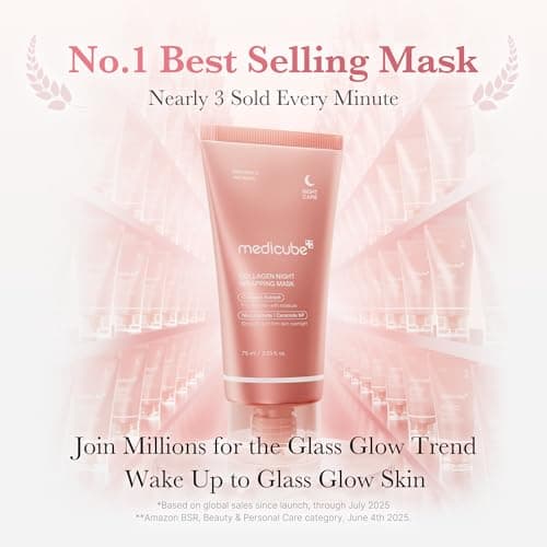 medicube Korean Overnight Glow Mask Trio: PDRN Caffeine & Collagen & Kojic Acid Turmeric 2.0 Overnight Wrapping Peel Off Facial Mask and Jelly Brush thumbnail 3
