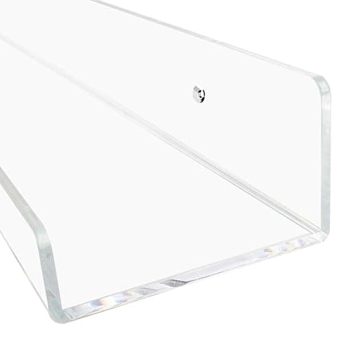 Weiai Clear Acrylic Shelf 15" Invisible Floating Wall Ledge Bookshelf, Kids Book Display Shelves Wall Mounted (15 Inch 3Pack) thumbnail 4