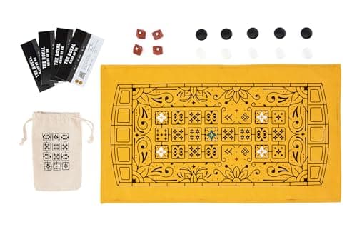 Stellar Factory Royal Game of UR | 5,000-Year-Old Strategy Race Game | Travel-Size with Drawstring Bag | 2 Players, Ages 10+ | 4 Languages thumbnail 4